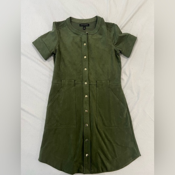 Banana Republic | Dresses | Velvet Green Dress From Banana Republic |  Poshmark
